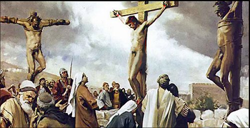 Jésus crucifié TOTALEMENT NU